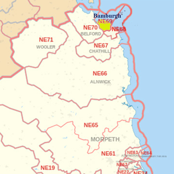 map of NE69 ​​​​​​​​​​​​​​​​​​​​​Dunbar skip hire